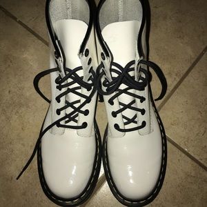 White Dr Martens shoes barely used!